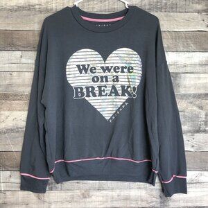 We Were On A Break Friends The Television Series Womens Gray Pajama Top Size S